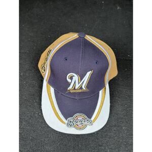 Vintage Embroidered Milwaukee Brewers Baseball MLB Logo Adjustable Strap Hat Cap